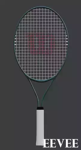 Tennis Racket Low-poly 3D model
