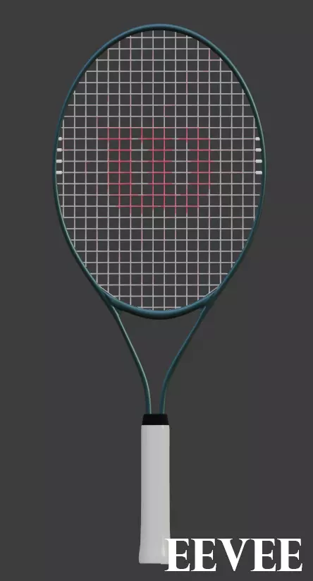Tennis Racket Low-poly 3D model