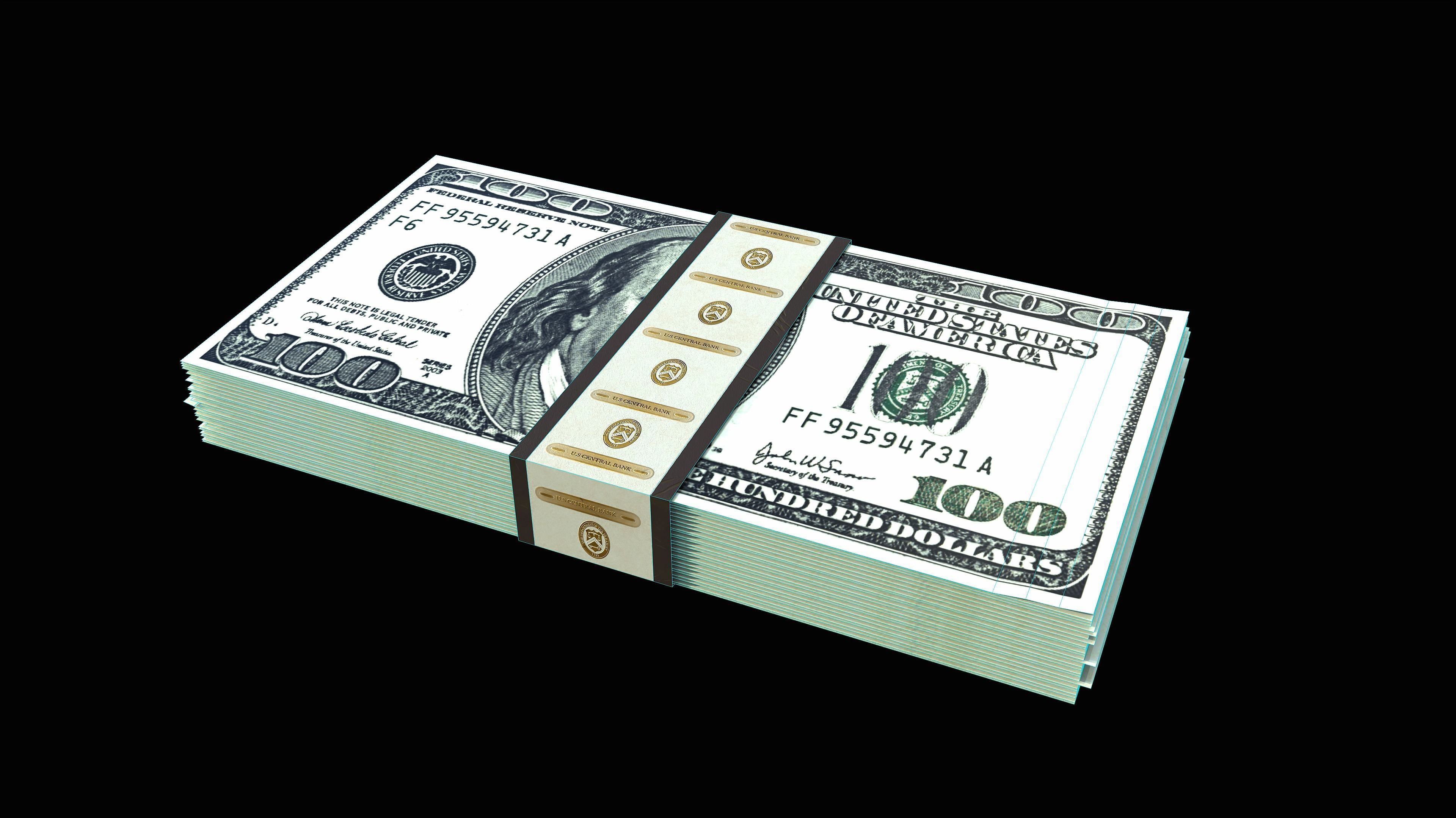 American Dollar USD PBR Low-poly 3D model_5