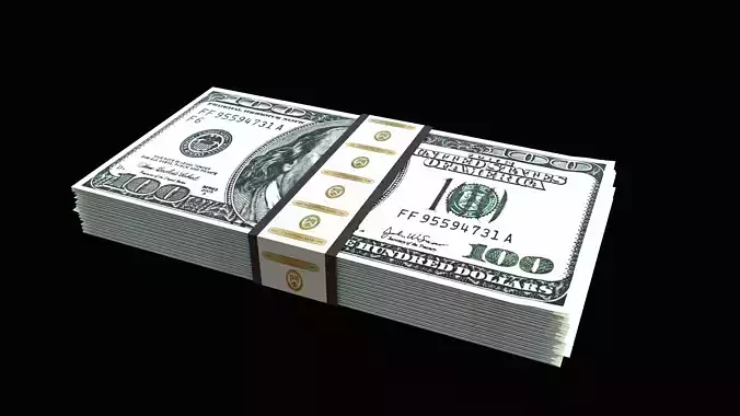 American Dollar USD PBR Low-poly 3D model