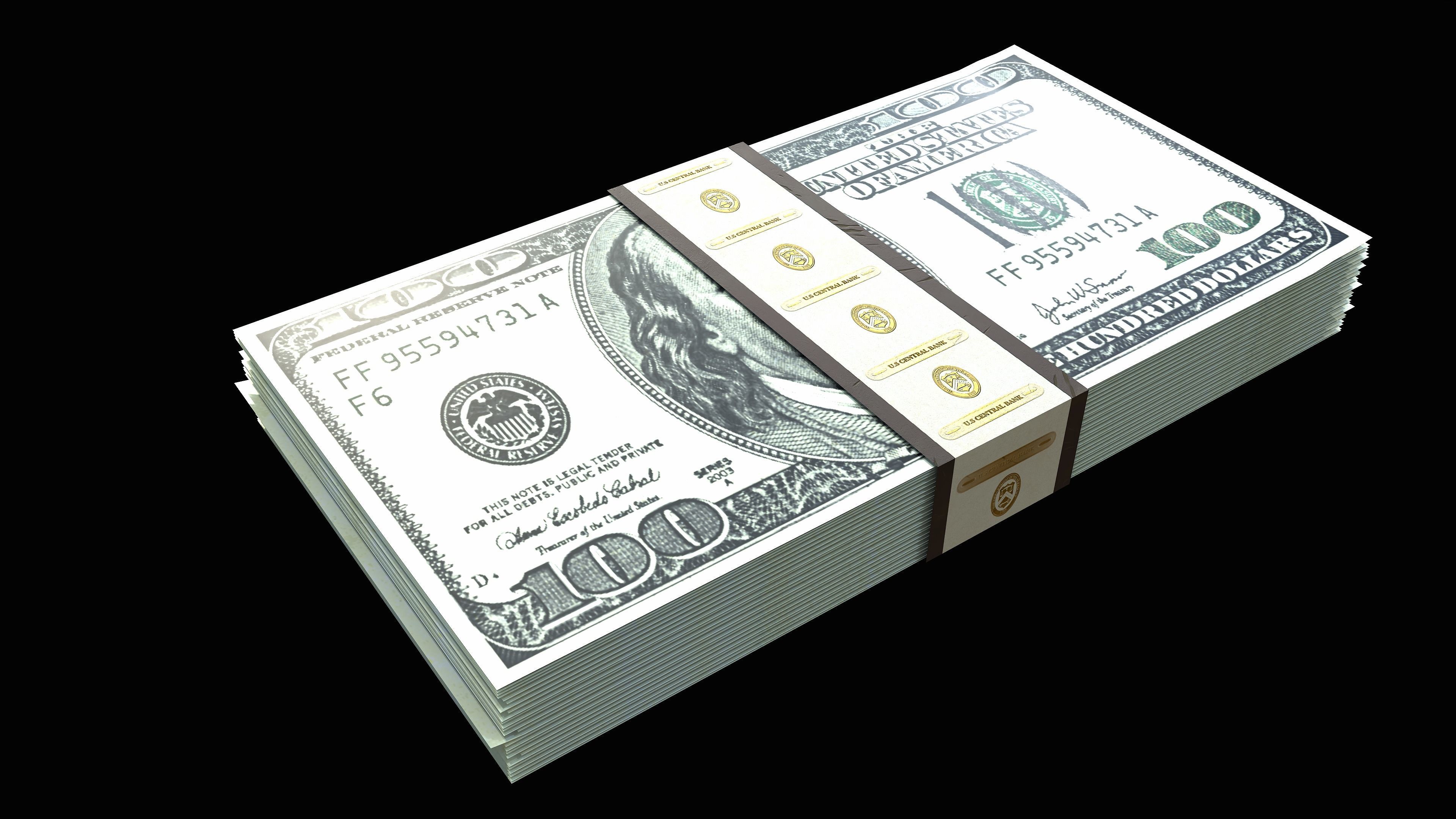 American Dollar USD PBR Low-poly 3D model_2