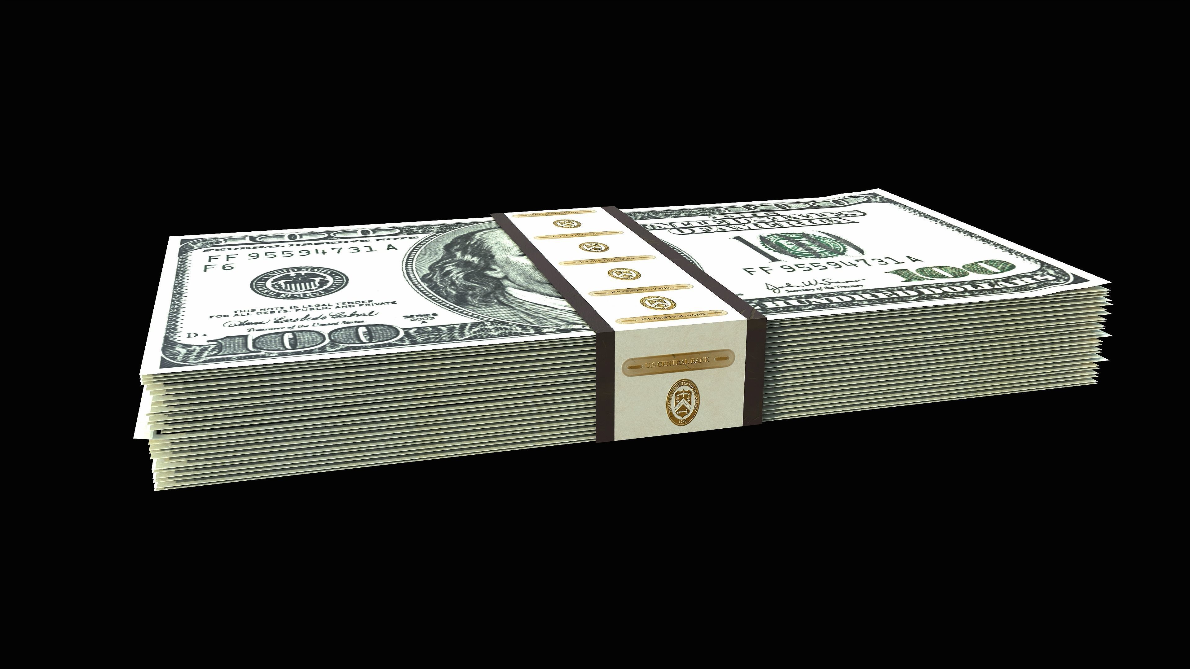 American Dollar USD PBR Low-poly 3D model_3