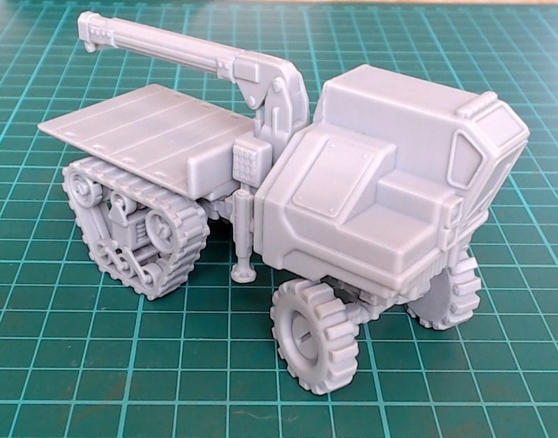 Halftrack Recovery - 28mm Sci-Fi 3D print model_2