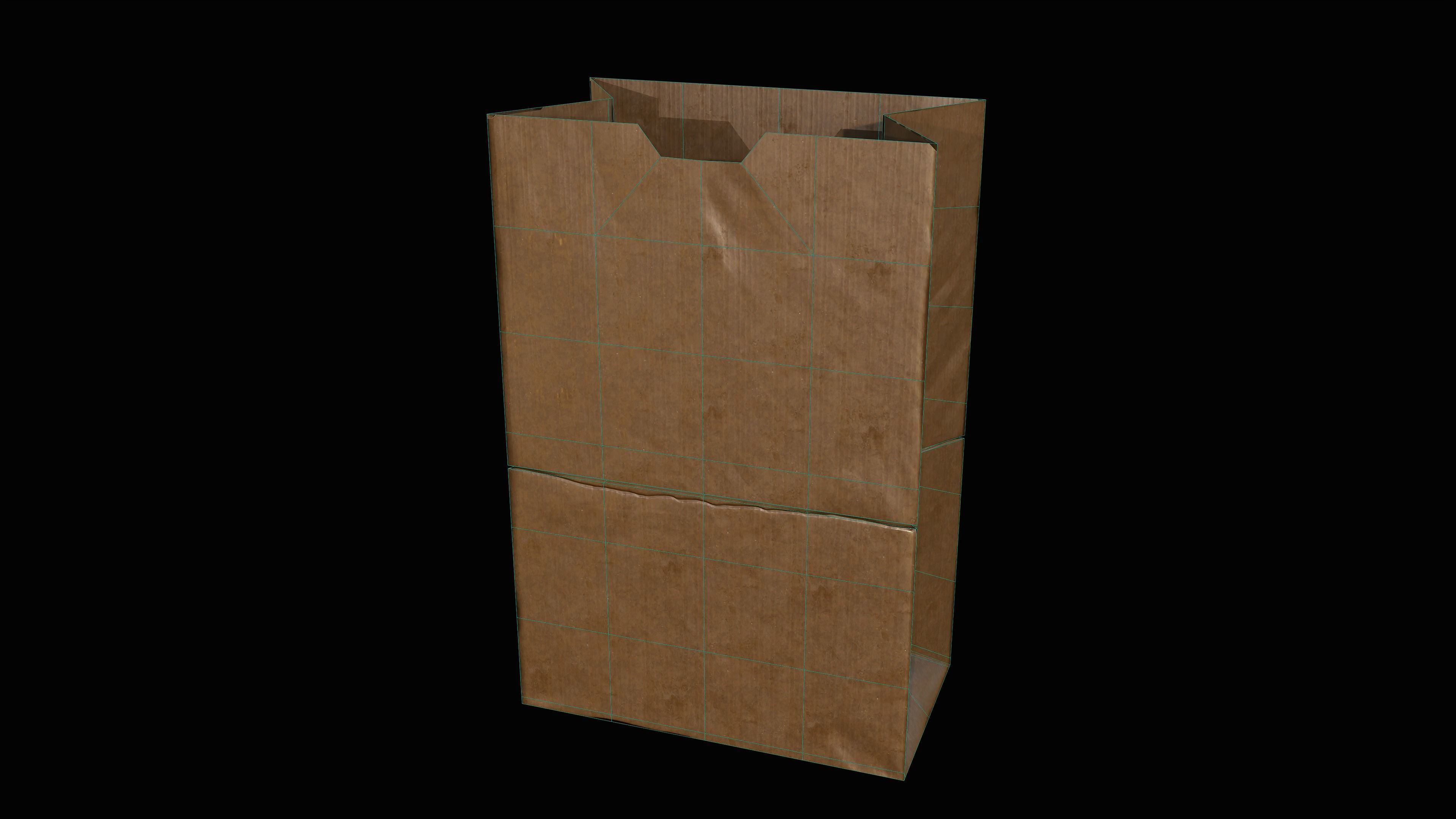 Paper Bag PBR Low-poly 3D model_5