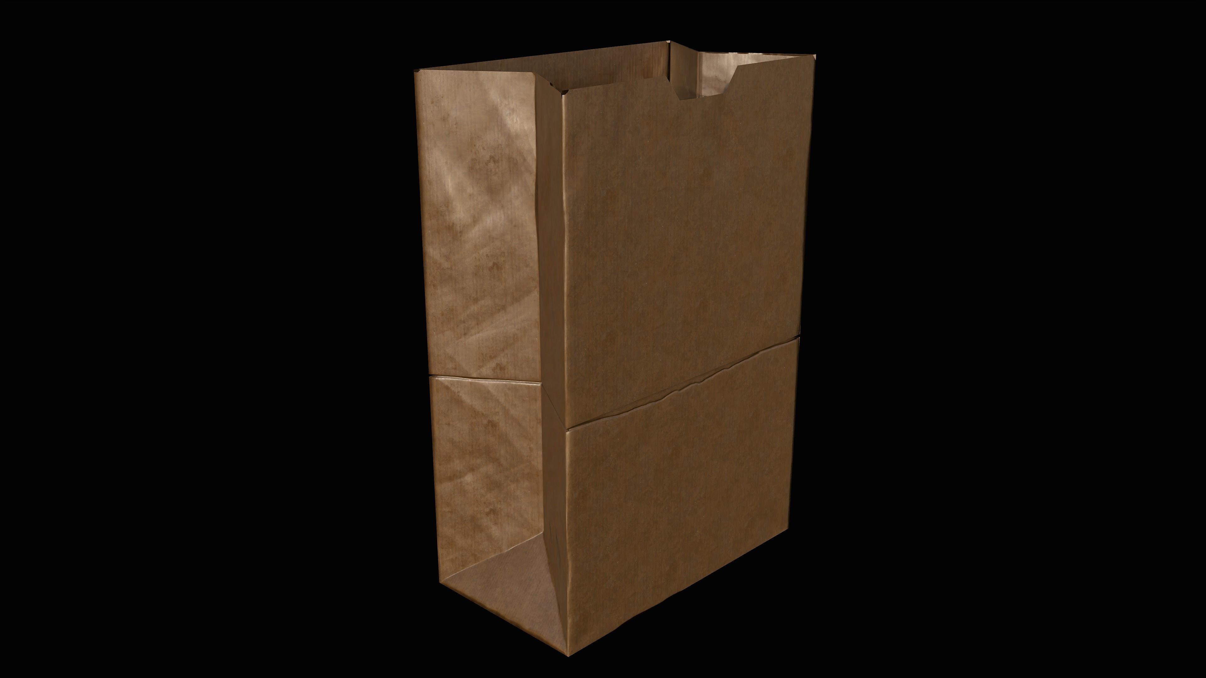 Paper Bag PBR Low-poly 3D model_2