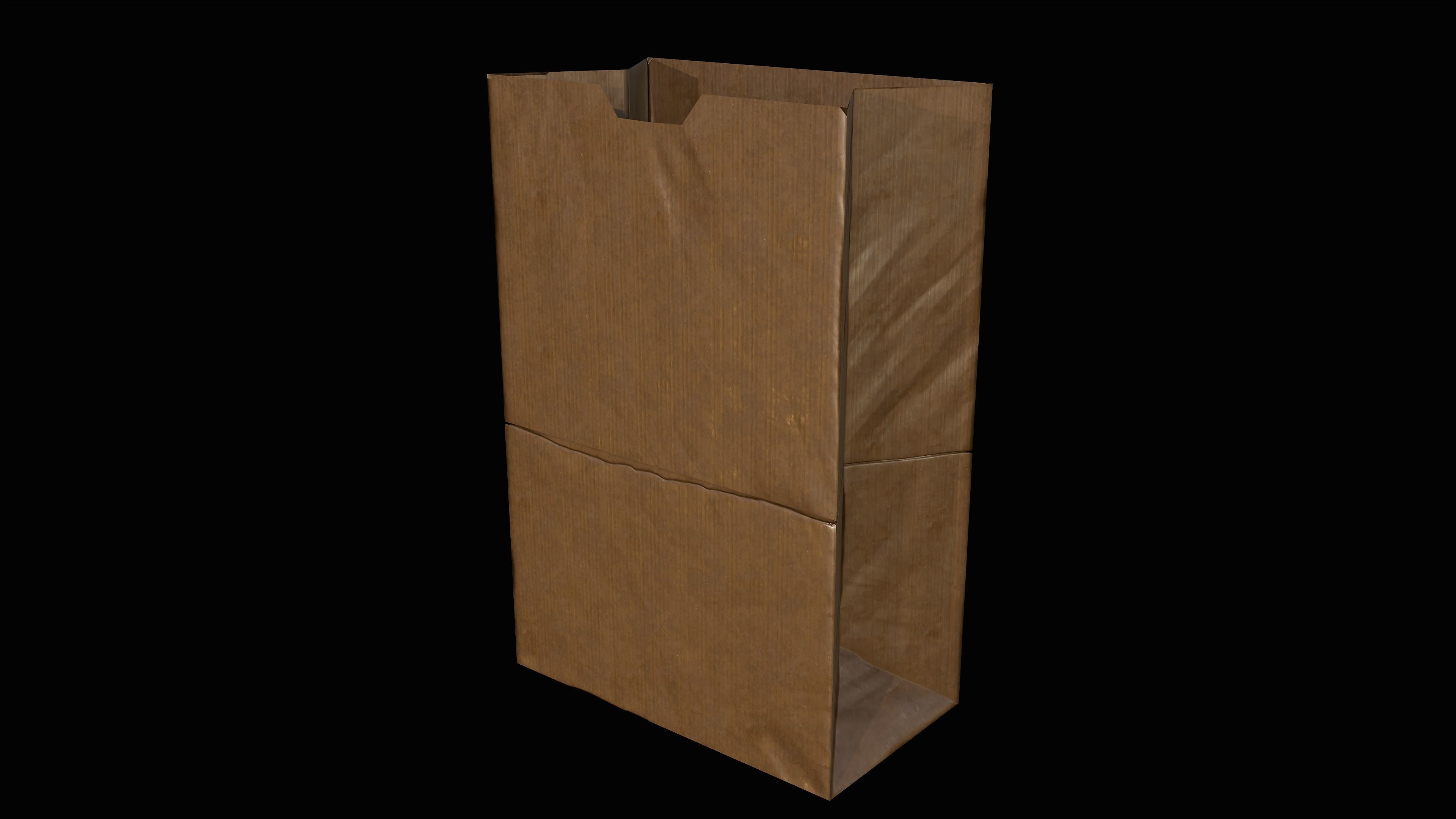 Paper Bag PBR Low-poly 3D model_1