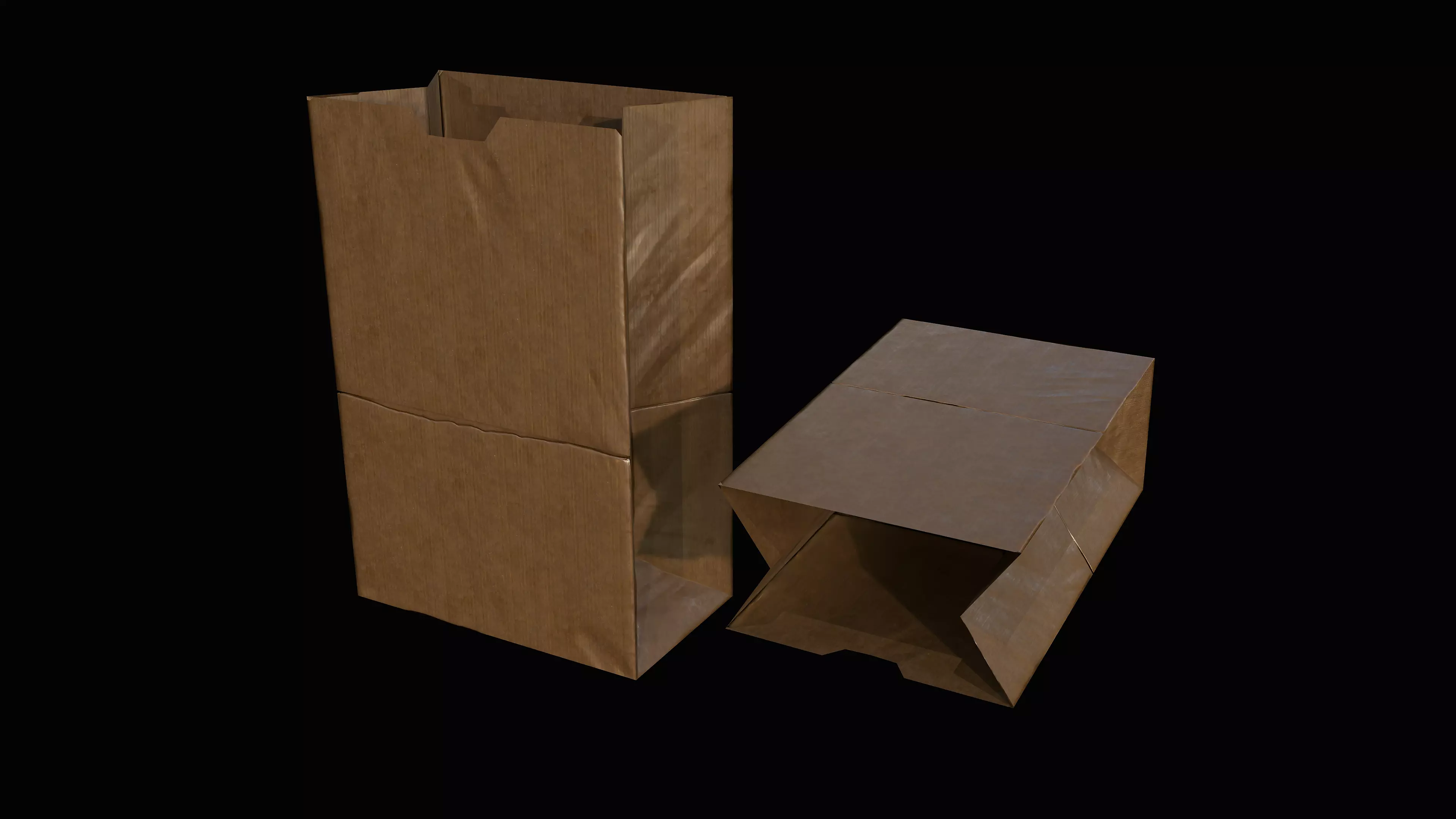 Paper Bag PBR Low-poly 3D model_0