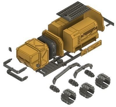 Prospector Rover - 28mm Sci-Fi 3D print model 4