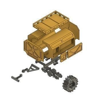 Prospector Rover - 28mm Sci-Fi 3D print model 5