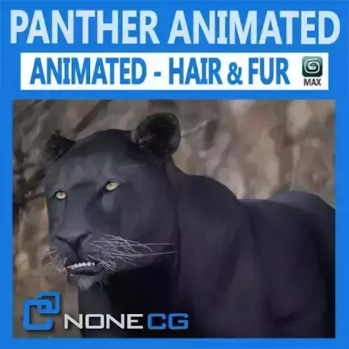 Animated Panther 3D model