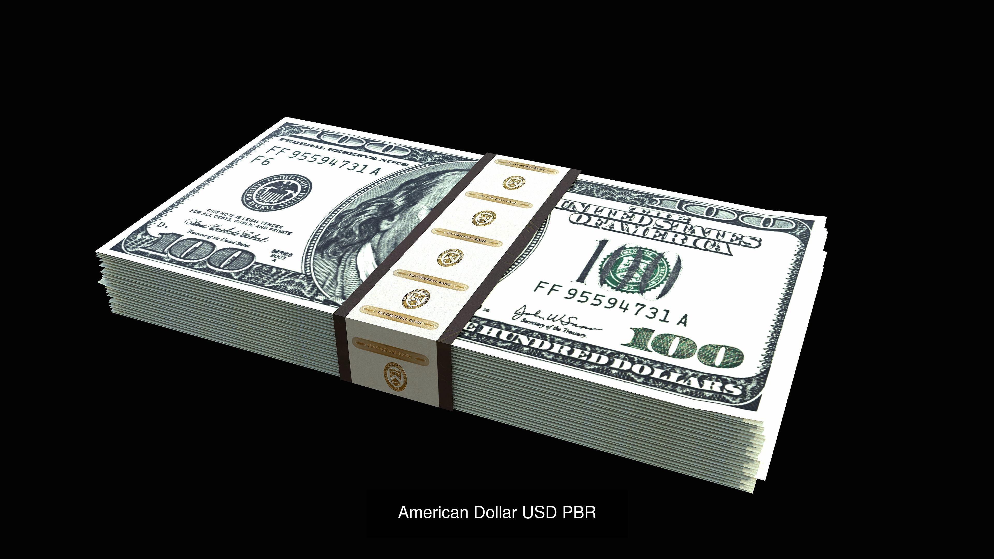 Paper Bag with cash PBR 3D Model Collection_2