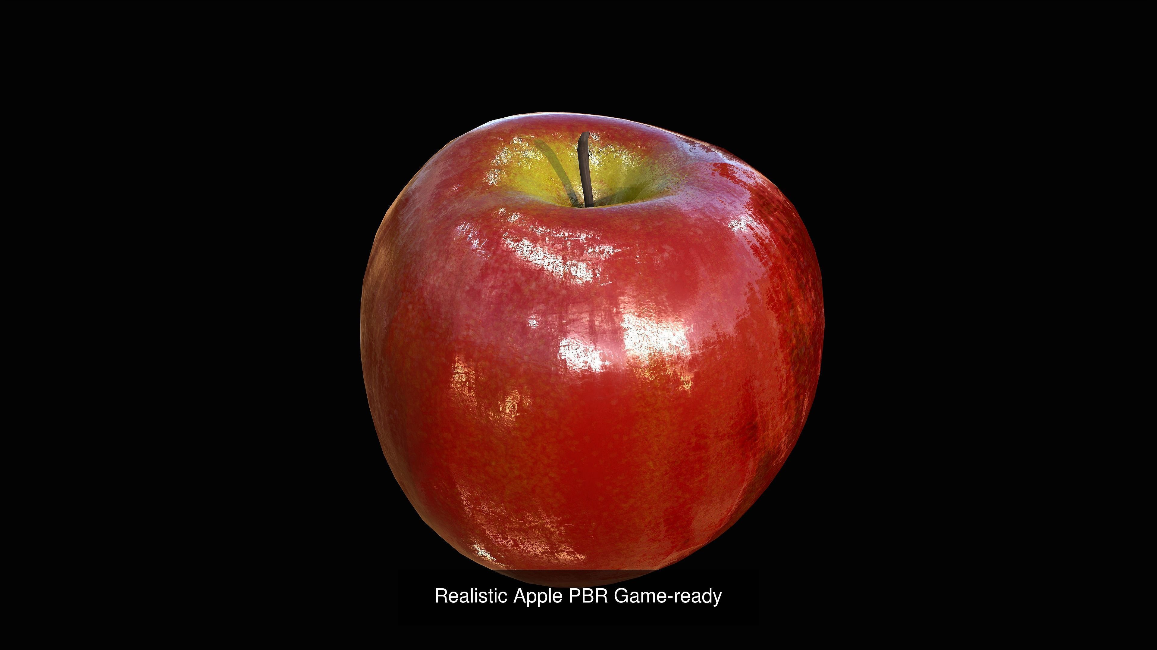 Paper Bag with apples PBR 3D Model Collection_3