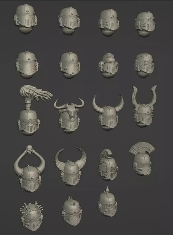 WARRIORS OF IRON HEADS 3D print model_0