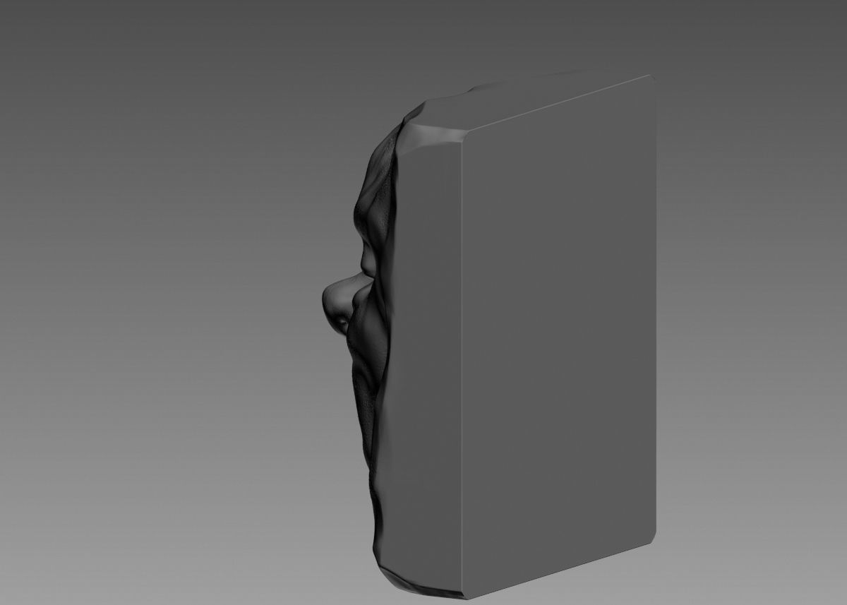 Face modern sculpture 3d print model 3D print model_31