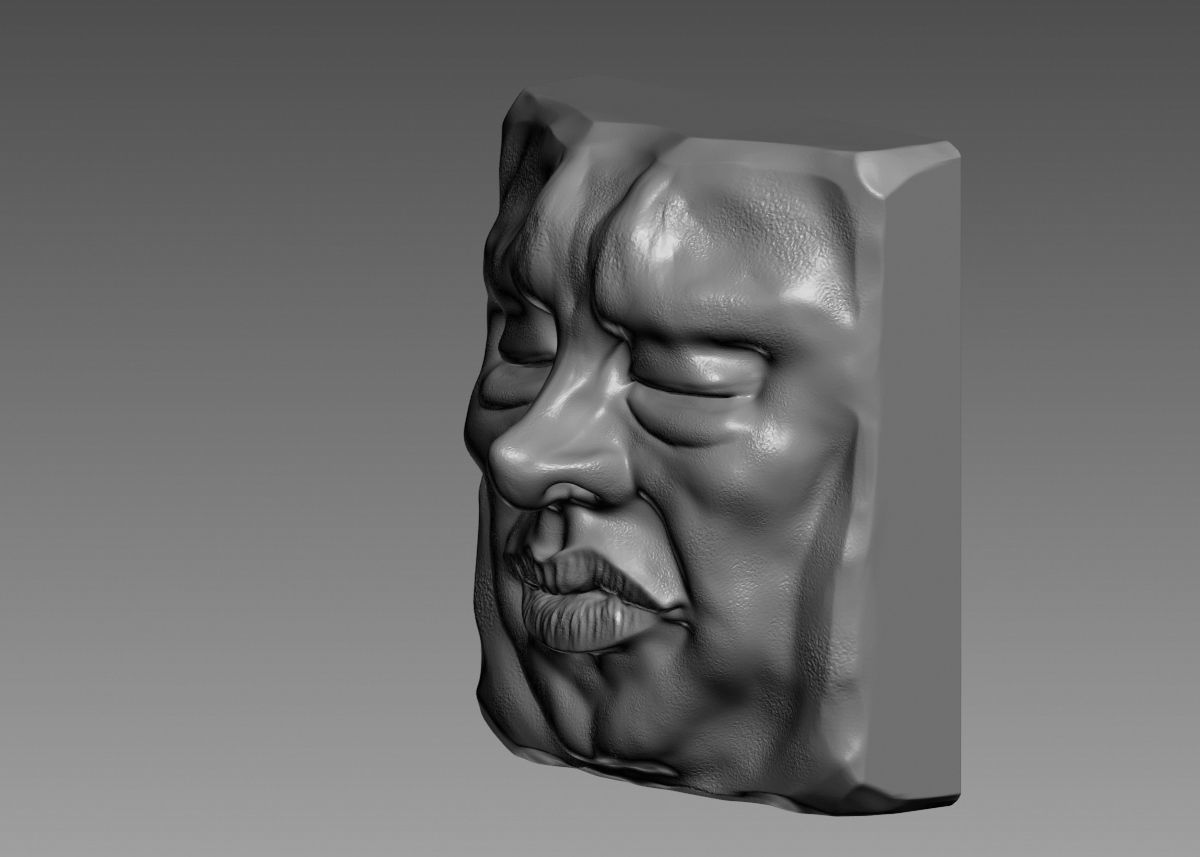 Face modern sculpture 3d print model 3D print model_39