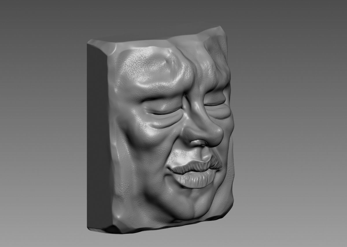 Face modern sculpture 3d print model 3D print model_9