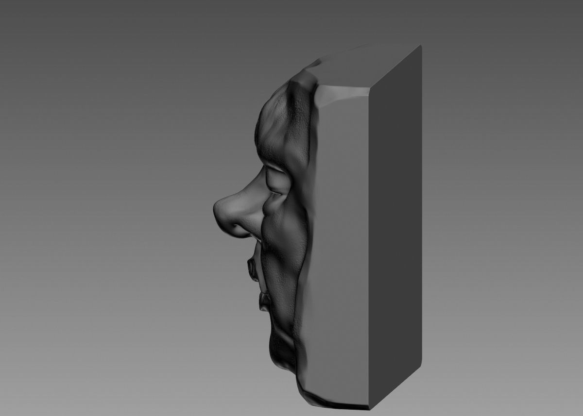 Face modern sculpture 3d print model 3D print model_33