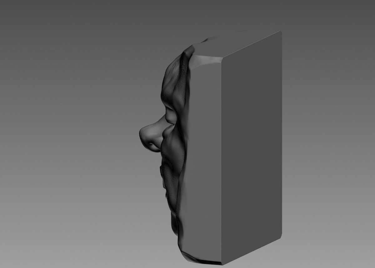 Face modern sculpture 3d print model 3D print model_32