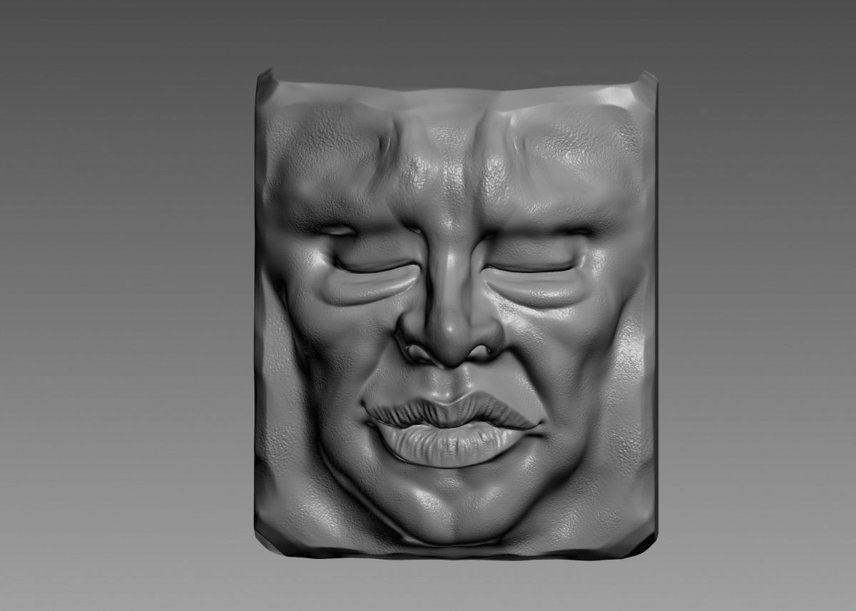 Face modern sculpture 3d print model 3D print model_44