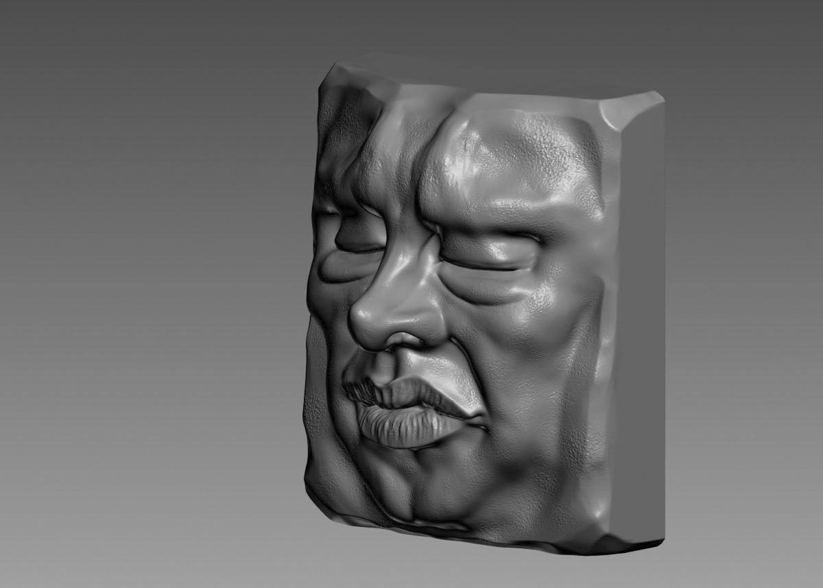 Face modern sculpture 3d print model 3D print model_40