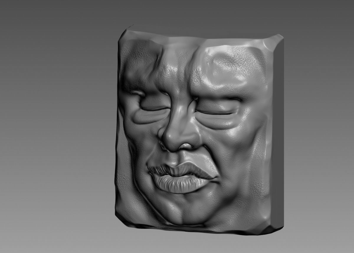 Face modern sculpture 3d print model 3D print model_42