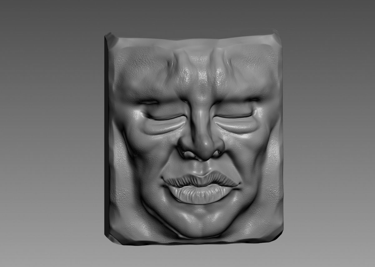 Face modern sculpture 3d print model 3D print model_45