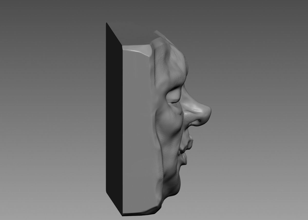 Face modern sculpture 3d print model 3D print model_15
