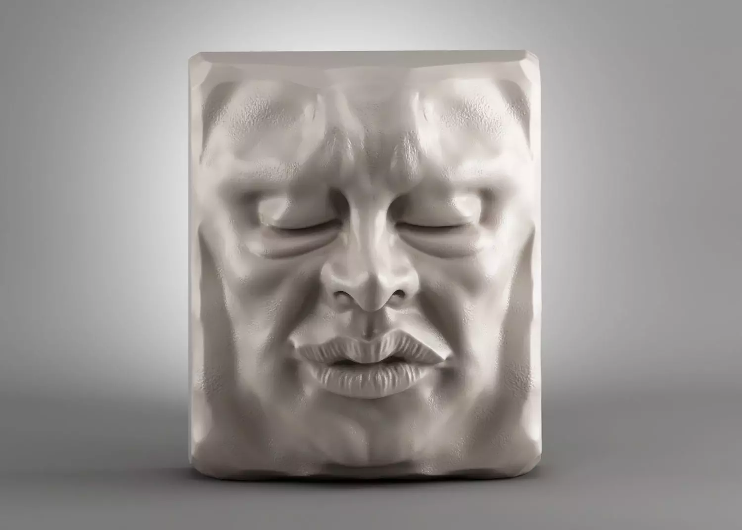 Face modern sculpture 3d print model 3D print model_0