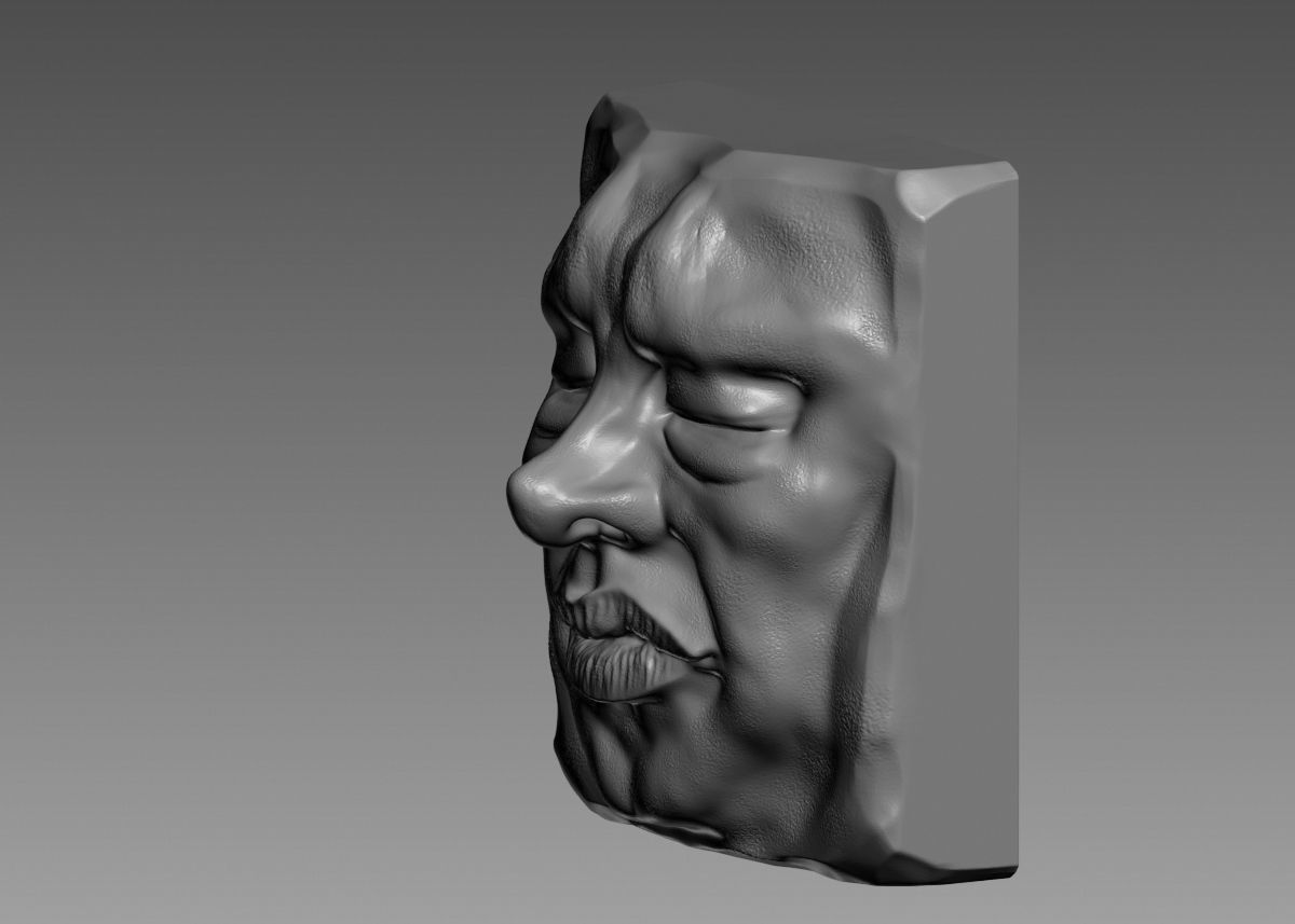 Face modern sculpture 3d print model 3D print model_38