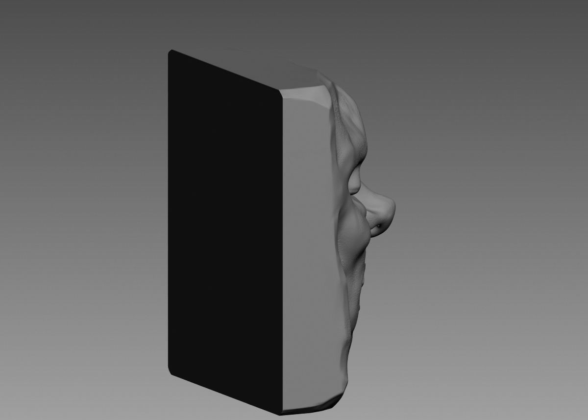Face modern sculpture 3d print model 3D print model_17