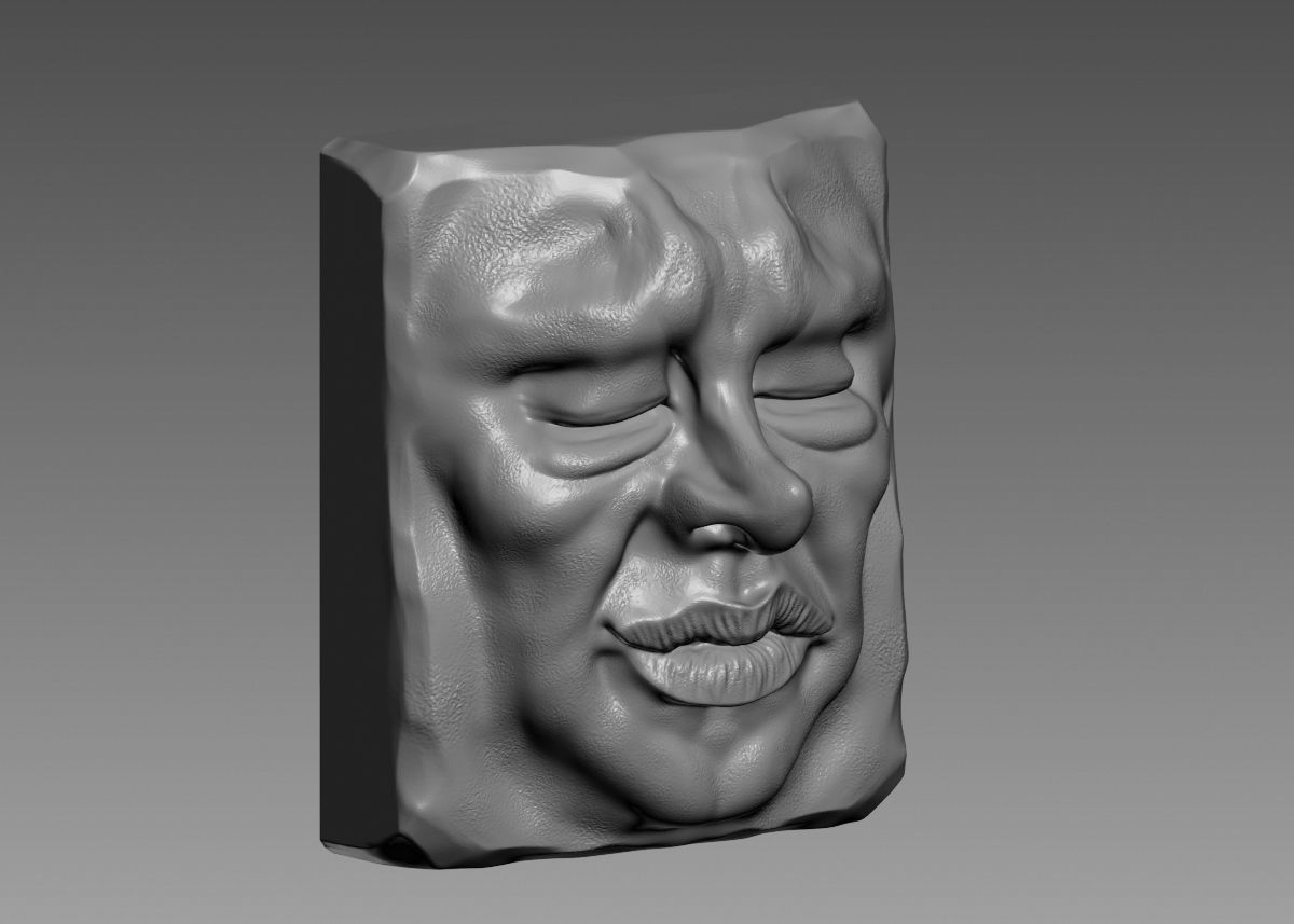 Face modern sculpture 3d print model 3D print model_8