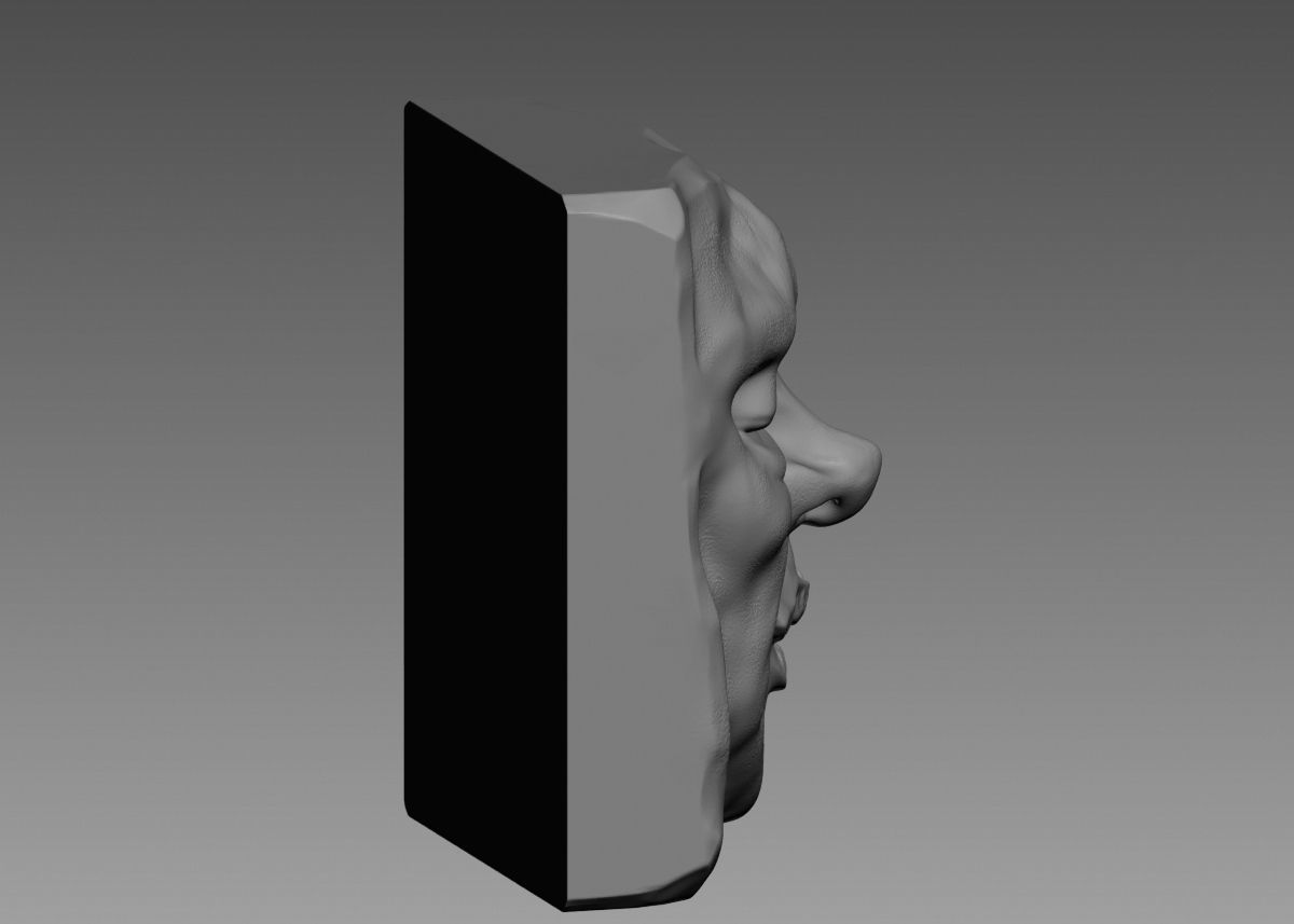Face modern sculpture 3d print model 3D print model_16