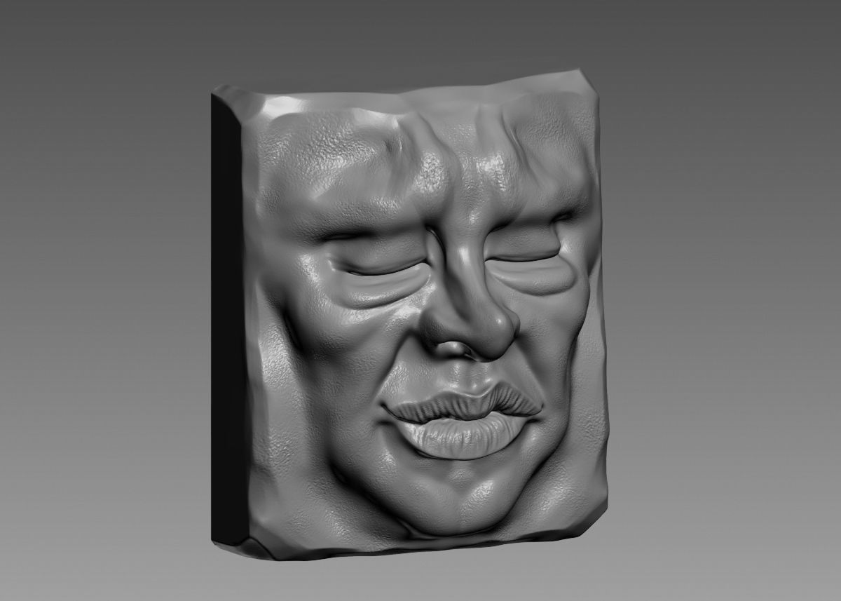 Face modern sculpture 3d print model 3D print model_47
