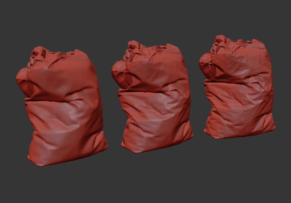 Dry building mix Low-poly 3D model_5