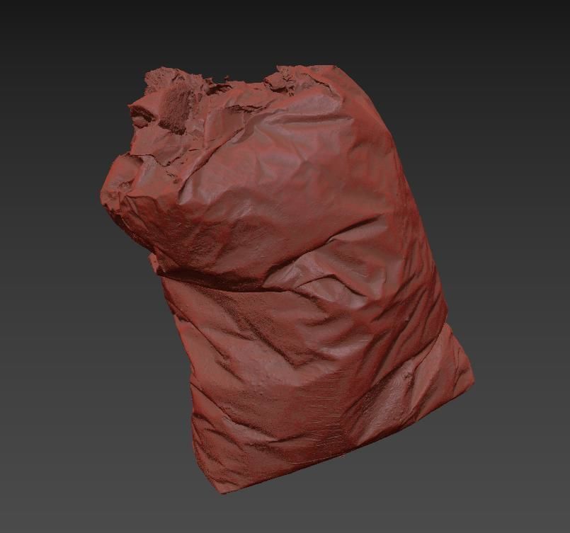 Dry building mix Low-poly 3D model_9