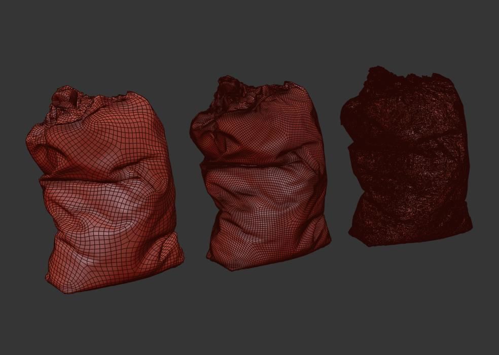 Dry building mix Low-poly 3D model_6