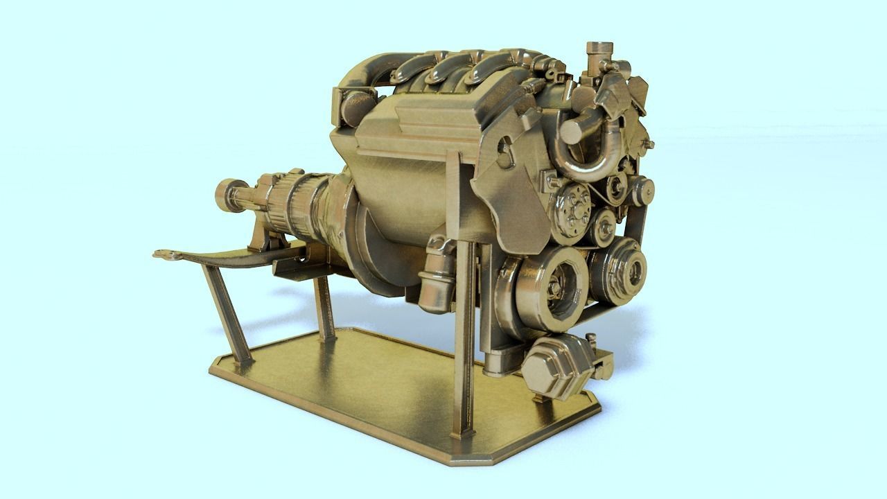 car Engine for 3Dprint 3D print model_4