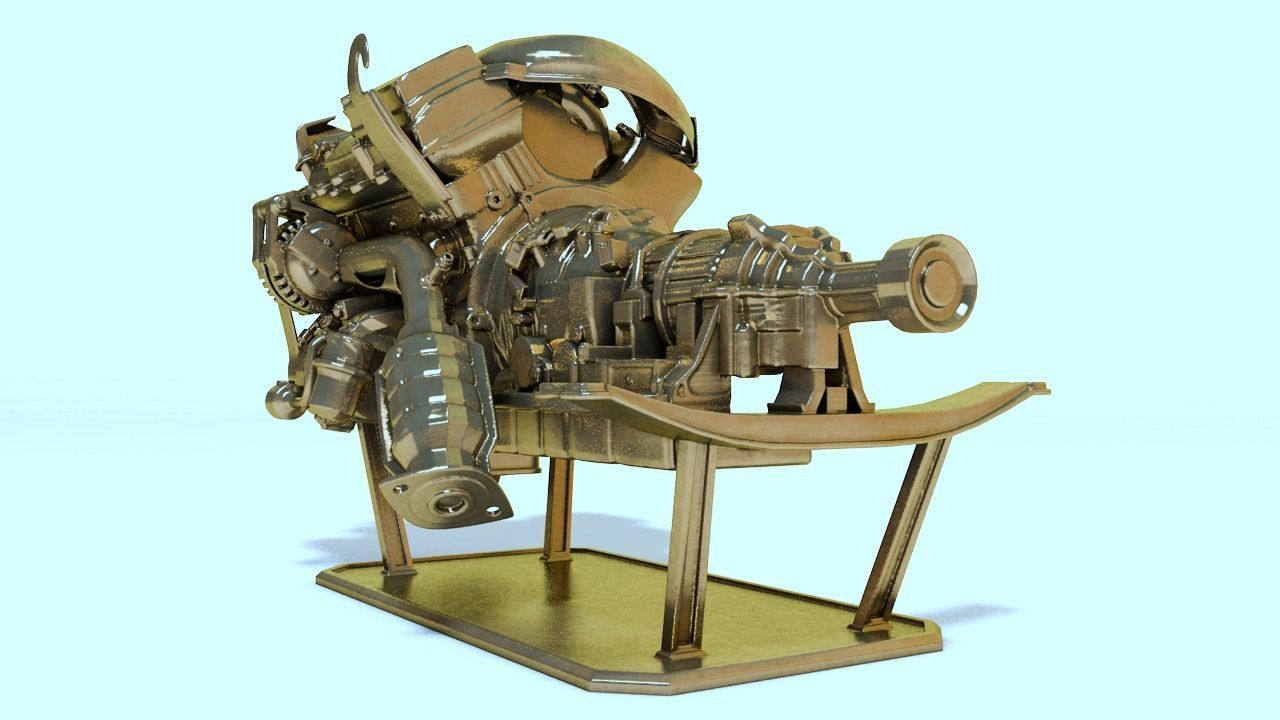 car Engine for 3Dprint 3D print model_5