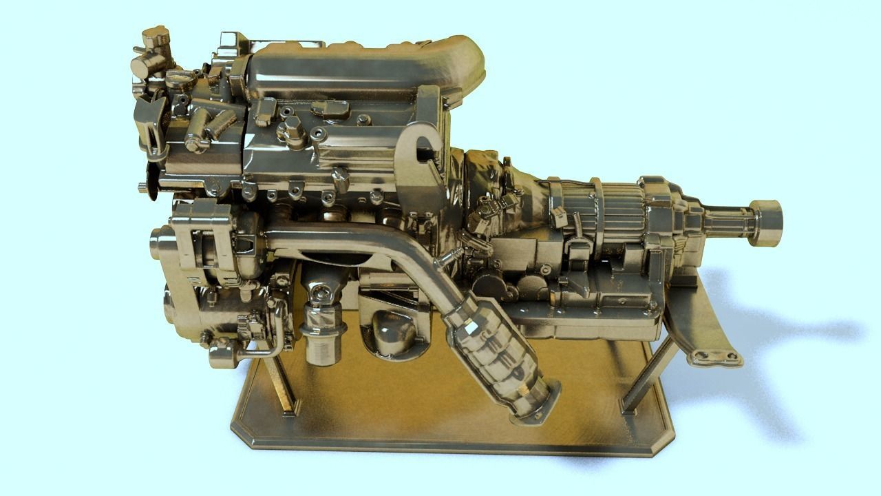 car Engine for 3Dprint 3D print model_1