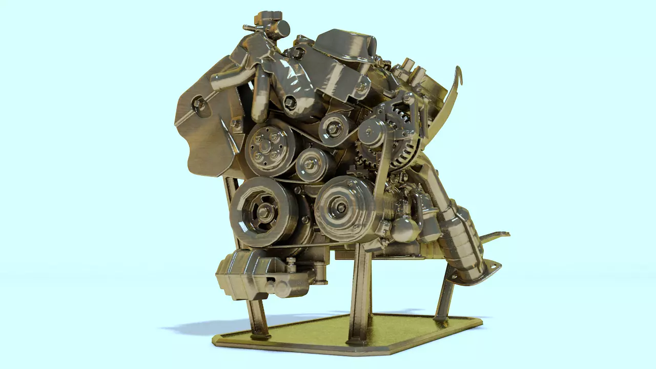 car Engine for 3Dprint 3D print model_0