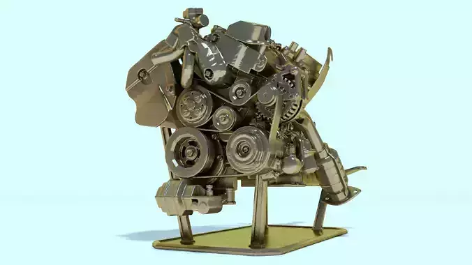 car Engine for 3Dprint 3D print model