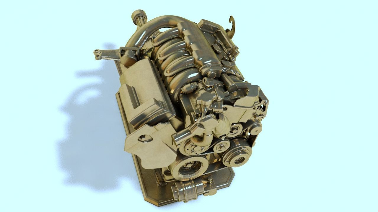 car Engine for 3Dprint 3D print model_2