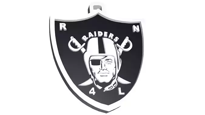 Custom Raiders logo for Joe 3D model