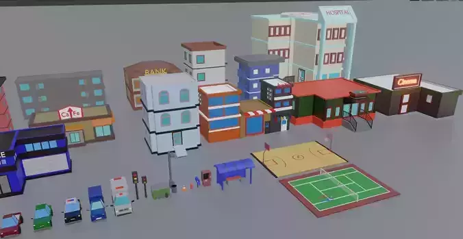 Low Poly City Pack