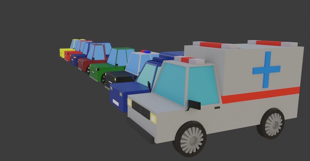 Low Poly City Pack Low-poly 3D model_8