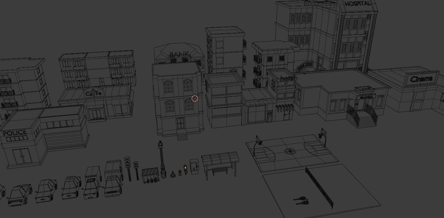 Low Poly City Pack Low-poly 3D model_68