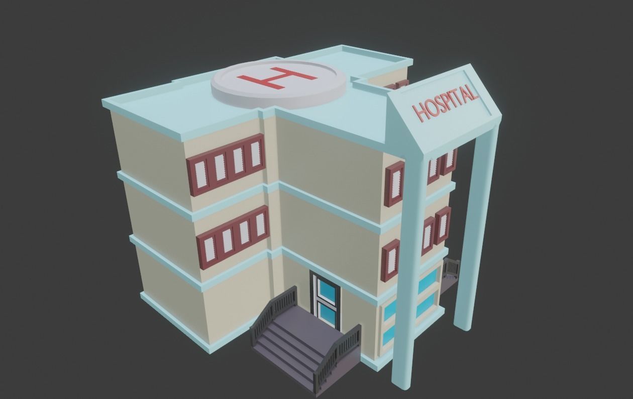 Low Poly City Pack Low-poly 3D model_15