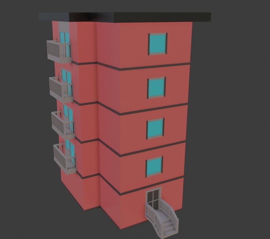 Low Poly City Pack Low-poly 3D model_14