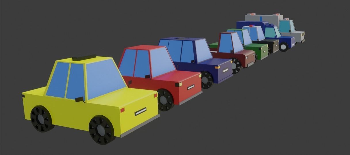 Low Poly City Pack Low-poly 3D model_7