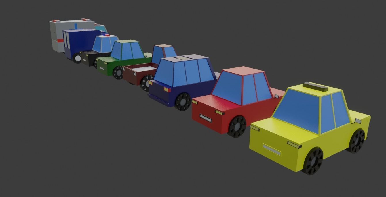 Low Poly City Pack Low-poly 3D model_6